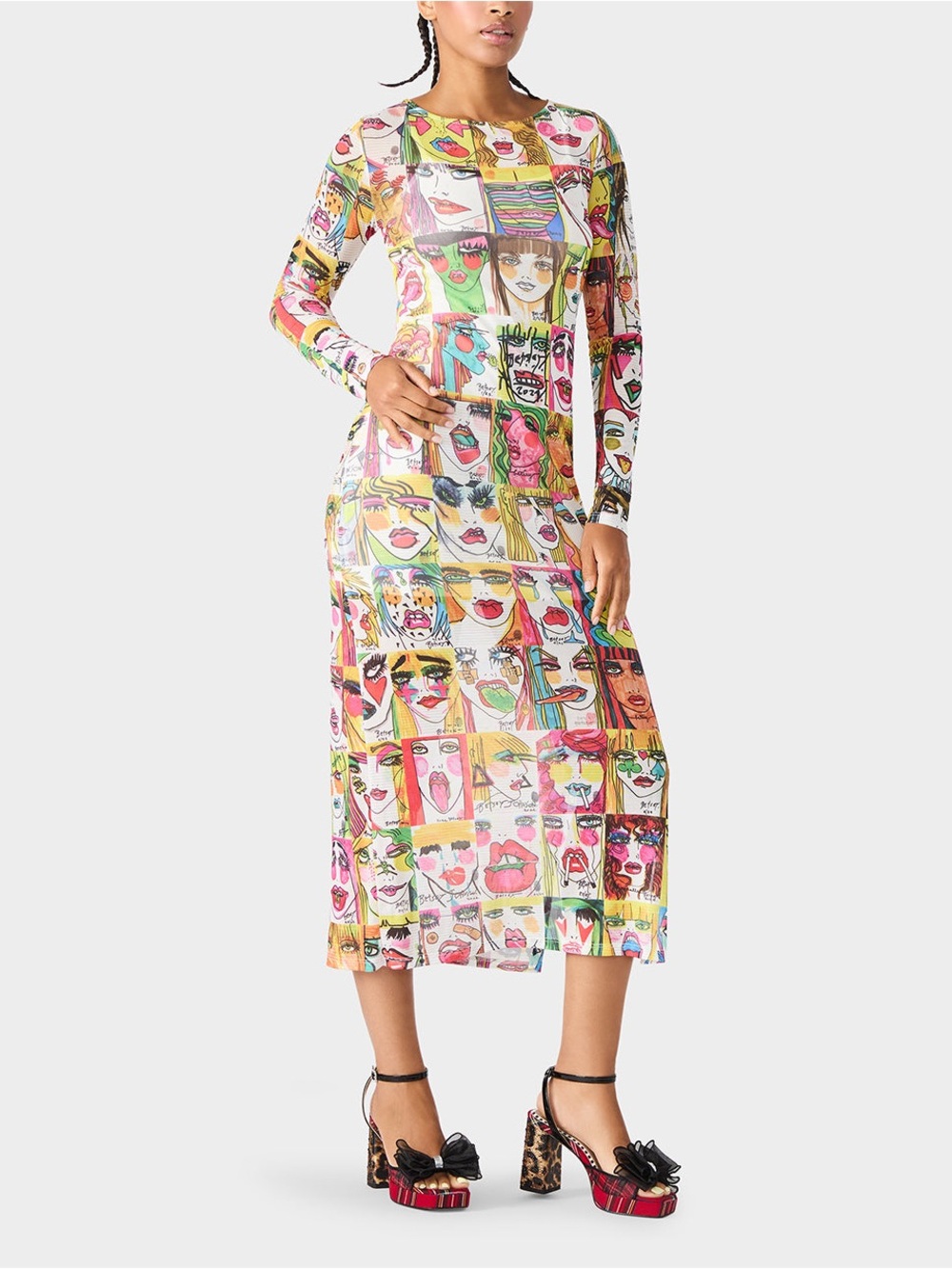 Betsey Johnson Betsey's Art Midi Dress.